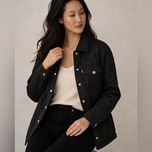 Levi's Black Quilted Shacket | Easy Casual Wear